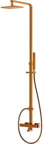 STEINBERG 160 nástenný sprchový systém s termostatom, horná sprcha 220 x 145 mm, tyčová ručná sprcha 1jet, ružové zlato, 1602721RG