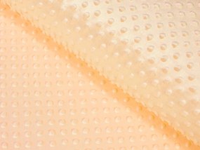 Biante Detská obliečka na vankúš Minky 3D bodky MKP-006 Svetlo marhuľová 70 x 90 cm