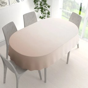 Biante Teflónový oválny obrus TF-096 Púdrovo béžový bez vzoru 100x140 cm