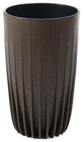 Kvetináč STRIPPED ECO III 25 cm espresso