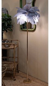 Stojacia lampa v sivo-zlatej farbe (výška 160 cm) Palm – Mauro Ferretti