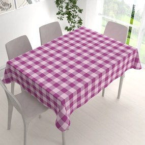 Biante Bavlnený obdĺžnikový obrus Olivia OL-021 Fialová kocka veľká 80x120 cm