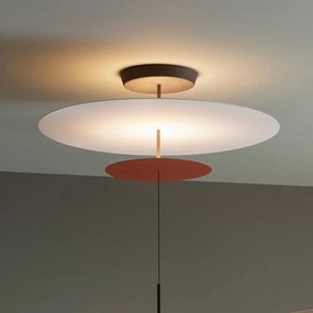 Vibia Flat závesné LED 3-pl. Ø 90 cm terakota
