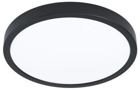 EGLO LED prisadené stmievateľné osvetlenie FUEVA 5, 20W, teplá biela, 28,5 cm, okrúhle, čierne