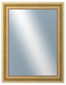 DANTIK - Zrkadlo v rámu, rozmer s rámom 70x90 cm z lišty KŘÍDLO veľké zlaté patina (2772)