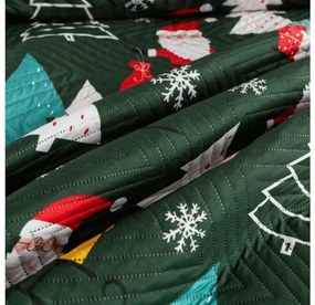 Prehoz na posteľ SANTA WINK, tmavozelený Rozmer: 220 x 240 cm