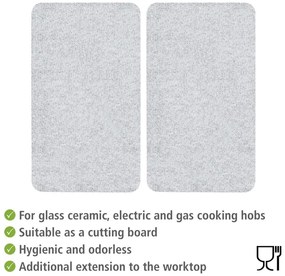 Kryty na sporák z tvrdeného skla v súprave 2 ks 52x30 cm Transparent - Allstar