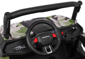 RAMIZ ELEKTRICKÁ AUTÍČKO JEEP UTV - XMX - CAMO- 4X4 - 4x45W - 2 x 12V/7Ah - 2023