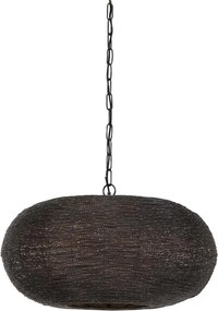 Bronzovo-hnedé závesné kovové svetlo Nadra - Ø55*27cm