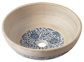 Béžové keramické okrúhle umývadlo ø 41 cm Priori – Sapho