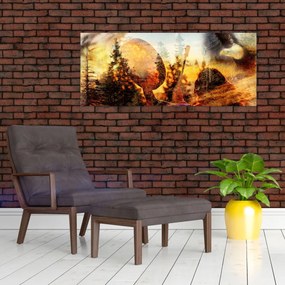 Obraz - Šamanský motív (120x50 cm)