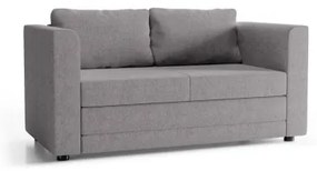 Čalúnená rozkladacia dvojmiestná pohovka s opierkami na ruky LAYLA, sivá