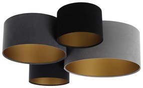 Stropné svietidlo SPACE 4xE27/60W/230V šedá/čierna/zlatá