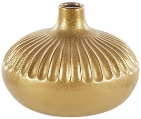 Kamenina Dekoratívna váza 20 Zlatá CERCEI Beliani