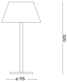 Ideal Lux - LED stmievateľná dotyková lampa PURE LED/1,5W/3,7V CRI 90 IP54 čiern