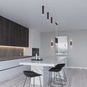 Závesné svietidlo Lagos, 2x čierne kovové tienidlo, o