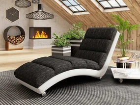 Čalúnené relaxačné kreslo Laguna 60, Dostupné poťahy: ekokoža Soft 017 + Lawa 06