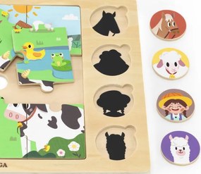 Puzzle na podložke Viga 44741 farma