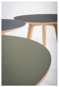 Odkladací stolík z dubového dreva s čiernou doskou Gazzda Arp, ⌀ 45 cm