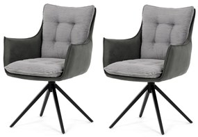 Sada jedálenských stoličiek s vratným mechanizmomDCH-D1345 GREY2, 2 ks