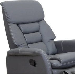 Relaxačné kreslo Komfy - sivá
