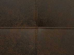 Rozkladacia pohovka z umelej kože hnedá DERBY Beliani
