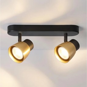 Brilagi - Bodové svietidlo NUGGET 2xGU10/30W/230V čierna/zlatá