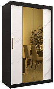 Skriňa Platinum T1 120 čierna marmur/biely