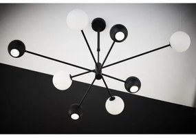 Jupiter 1998 - Luster na tyči MOKA 4xGU10/10W/230V + 4xG9/10W/230V čierna/biela