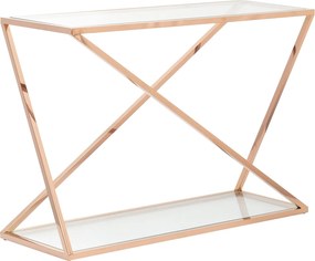 Konzolový stolík Vertigo rose gold 120 x 40 x 80 cm