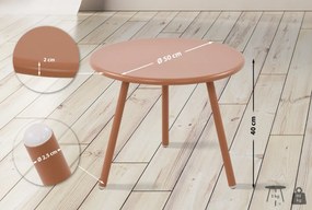 Konferenčný stolík Berea - v40 x Ø50 cm - Terracotta