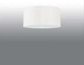 Stropné svietidlo Otto, 1x biele textilné tienidlo, (biele sklo), (fi 50 cm)