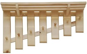 Vešiak 70s policou borovica