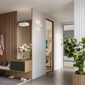 Nástenné svietidlo Rigata, 1x biele keramické tienidlo