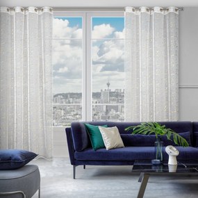 ZÁCLONA NA KRÚŽKOCH REVA1 140X250 CM VZOROVANÁ