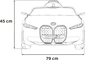 Ramiz BMW i4 batériové auto pre deti Červené + Pomalý štart + EVA + Eko koža + LED audio + Diaľkové ovládanie