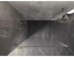 Mexen Lunar-B Duo, výklopný sprchový kút 85 x 80 cm, 8mm číre sklo, chrómový profil, 832-085L-080P-01-00