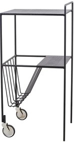 Príručný barový stolík GELONG 35 cm čierny, industrial