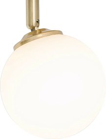 Moderné bodové svetlo zlaté s opálovým sklom s vypínačom - Atény