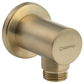 Mosadzný diel na pripojenie sprchy v zlatej farbe ø 6 cm – Sapho