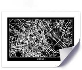 Gario Plagát Plán mesta Viedeň Farba rámu: Bez rámu, Veľkosť: 45 x 30 cm