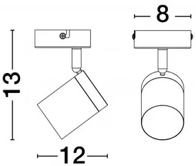LED biele designové stropné svietidlo Alma