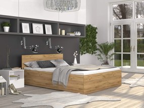 Manželská posteľ s úložným priestorom Dolly - dub craft Rozmer: 160x200