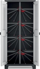 KIS Titan 009761BKGL Vysoká skriňa, delená, šírka 80 cm