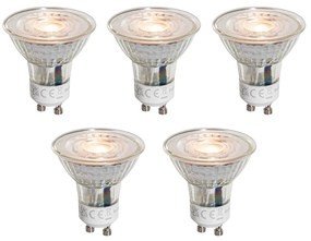 Sada 5 GU10 50mm čírych LED žiaroviek 3W 250 lm 2200K