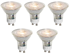 Sada 5 LED žiaroviek GU10 50 mm číra 3W 250 lm 2200K