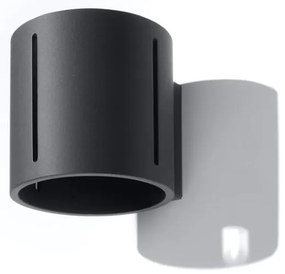 Čierne nástenné svietidlo Vulco – Nice Lamps