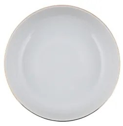 Jedálna súprava 24 ks biela/zlatá/porcelán