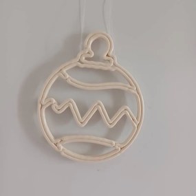 DECOLED Vianočná ozdoba, 30 cm, biela