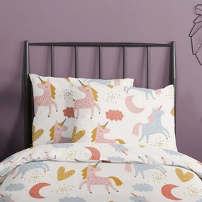 Detské bavlnené obliečky Good Morning Unicorn, 140 x 220 cm